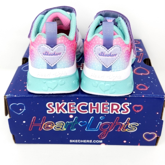 Light Up Slip-On Sneakers, Simply Love Flutter Hearts, Skechers, New, NIB - Picture 3 of 7